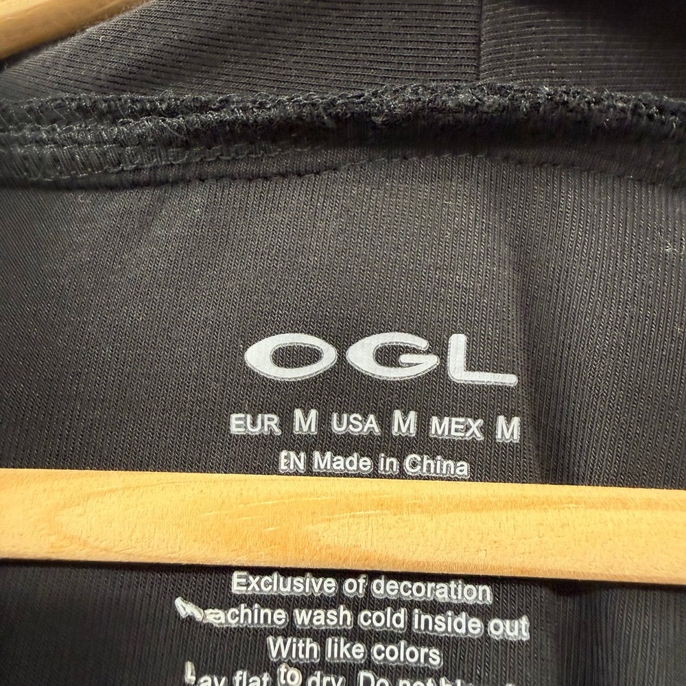 OGL Surplice Wrap Ruched Side Top black M Viscose Stretch - Picture 4 of 8